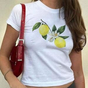 Lemon Fruit Fruit Y2K 2000_S Clothing Foodie Aesthetic Fruit Unisex Shirt